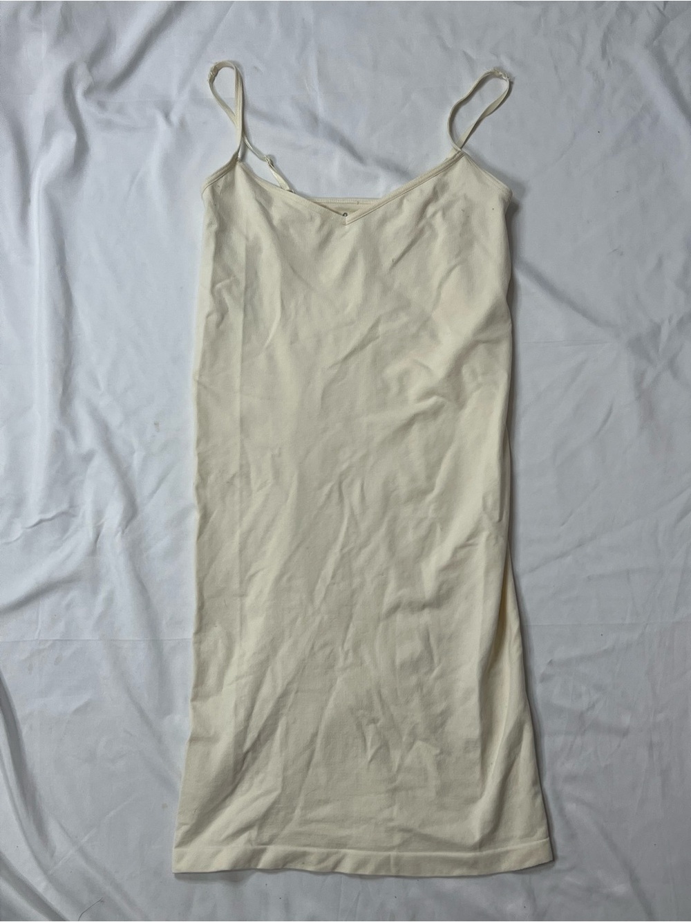 Free People Cream Slip Mini Dress